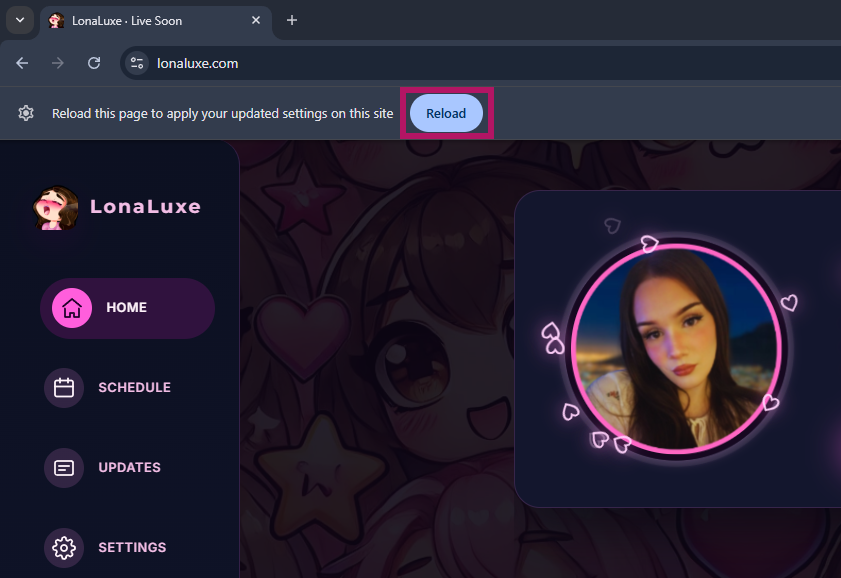 Browser prompt asking to allow notifications